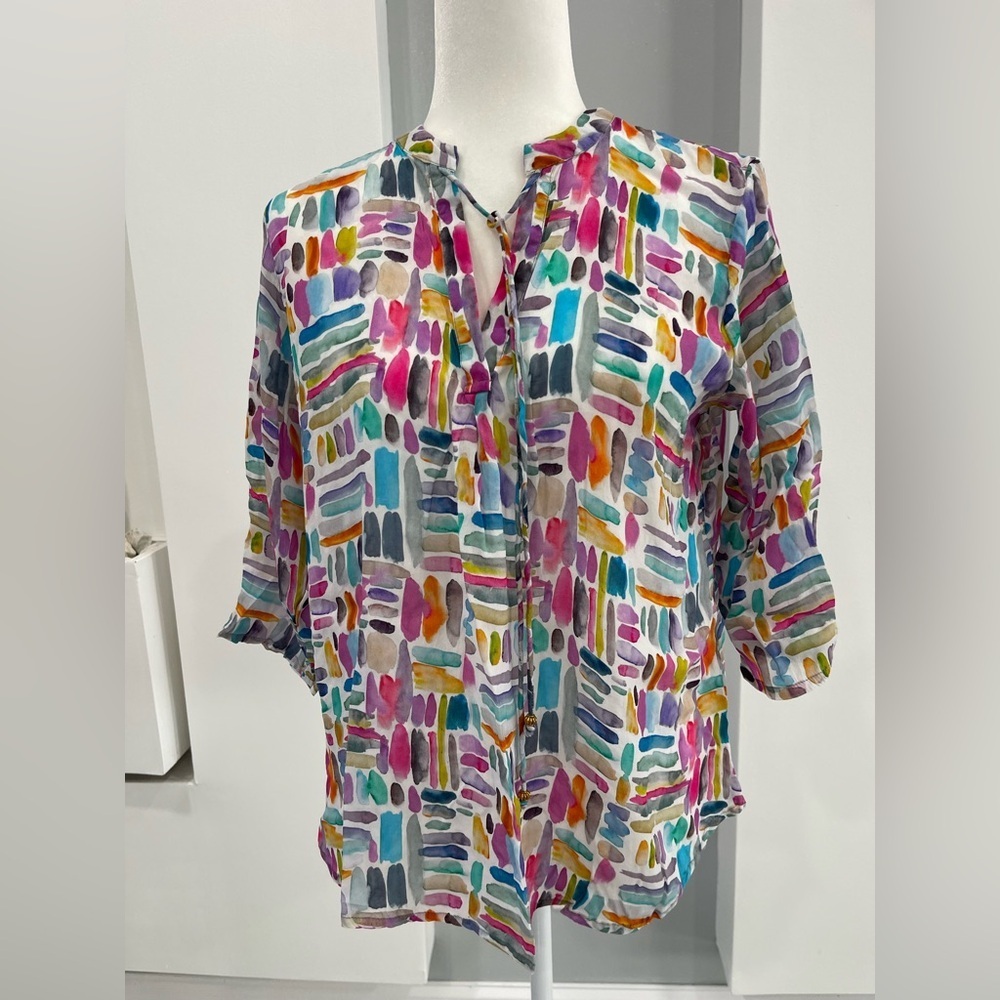 APNY Colorful Abstract Blouse - Picture 4 of 10